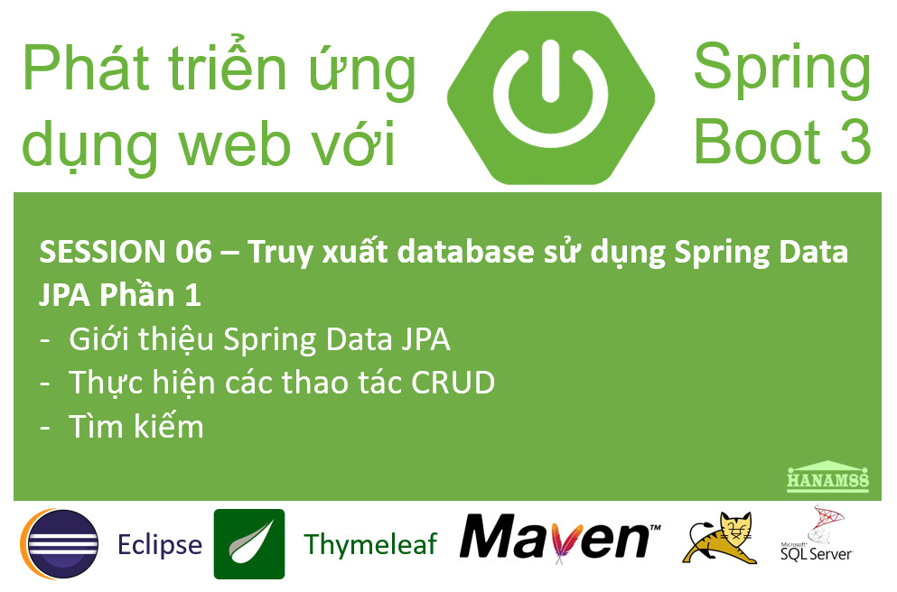 Truy xuất database sử dụng Spring Data JPA Phần 1